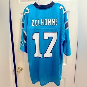 Jake Delhomme Jersey NFL Carolina Panthers Reebok Blue Men’s Large